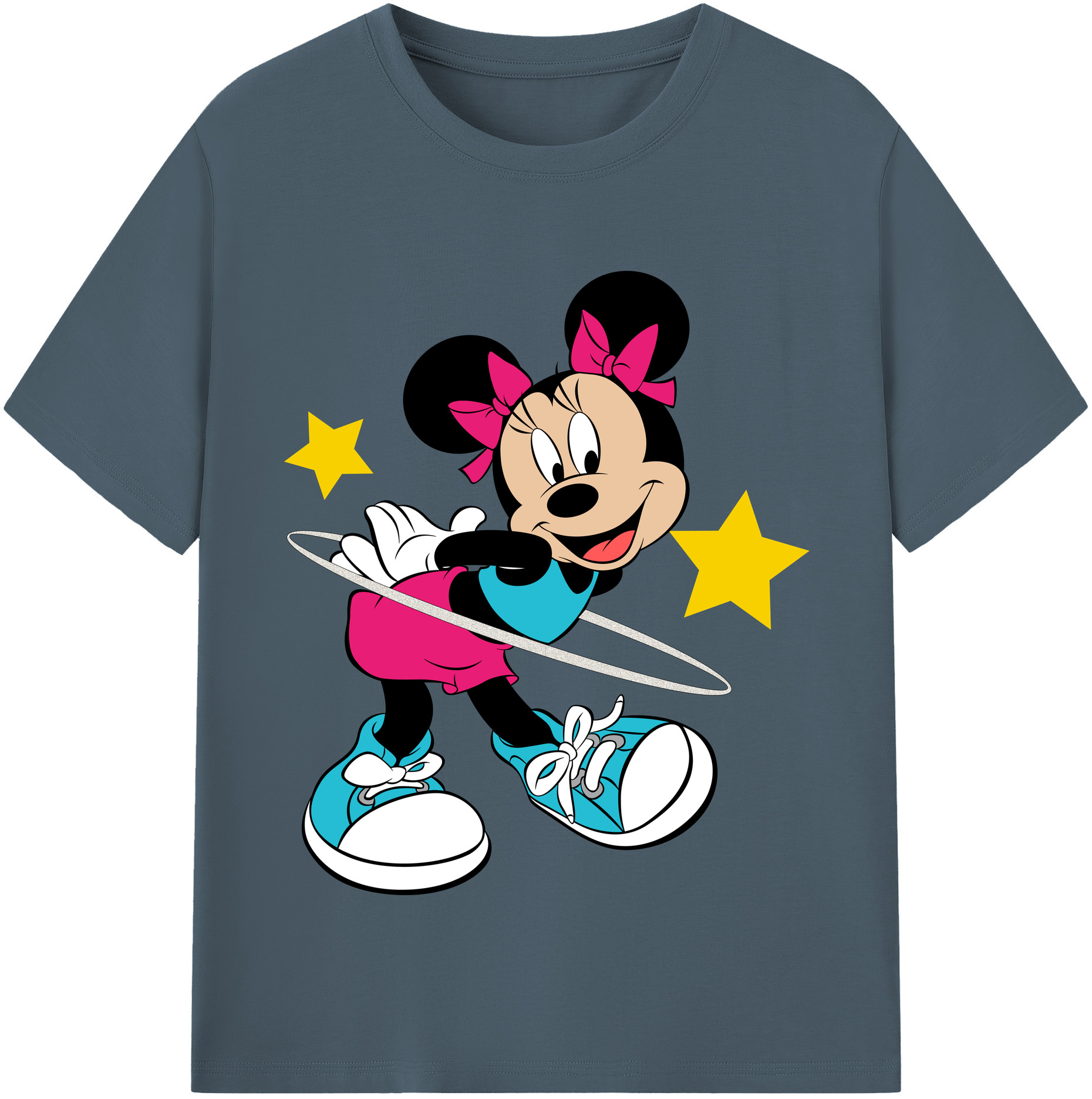 （画像用） ミッキーマウス Mickey Mouse 綿100％半袖Tシャツ（フロントプリント）